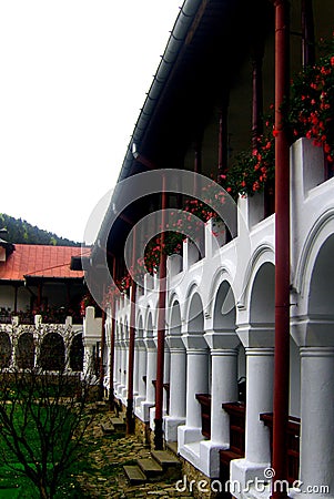 Inside Agapia Monastery, Moldavia Editorial Stock Photo